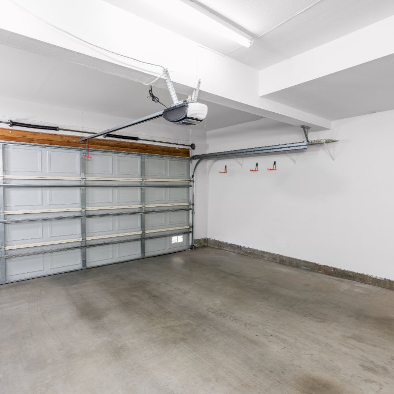 view of an empty garage