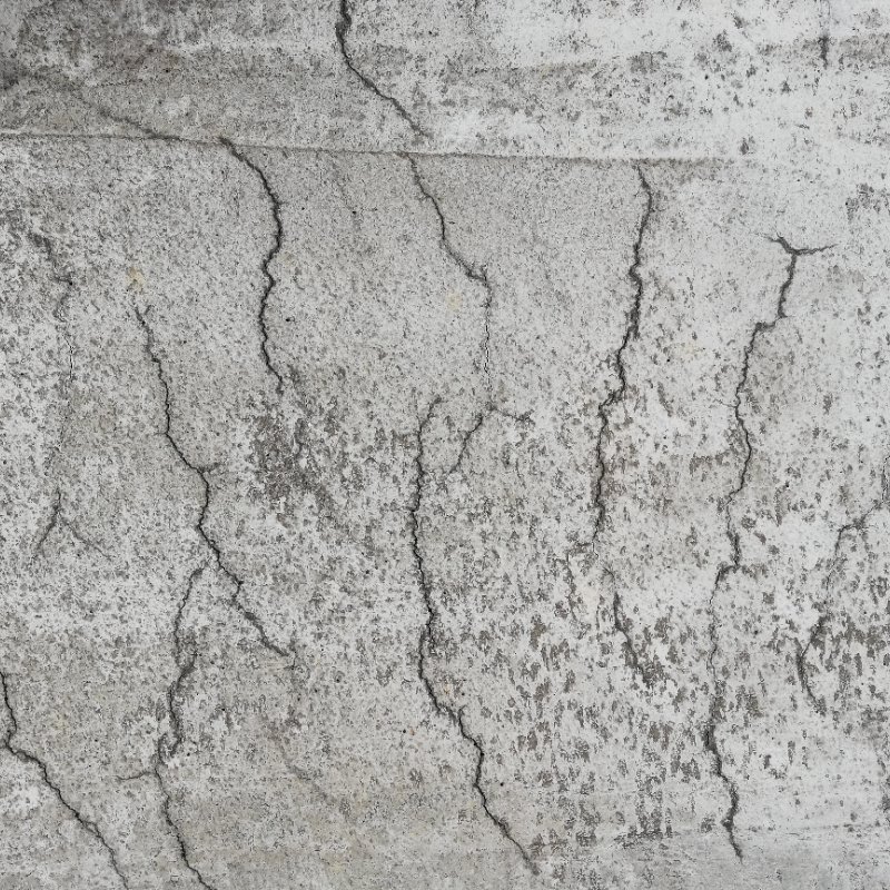 close-up of cracks in concrete
