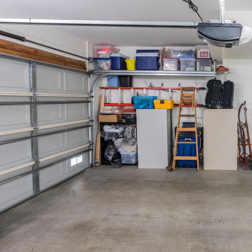 Clean, modern, and well-organized garage.