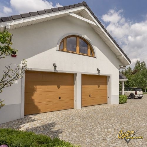 Front View of Double Garage Doors