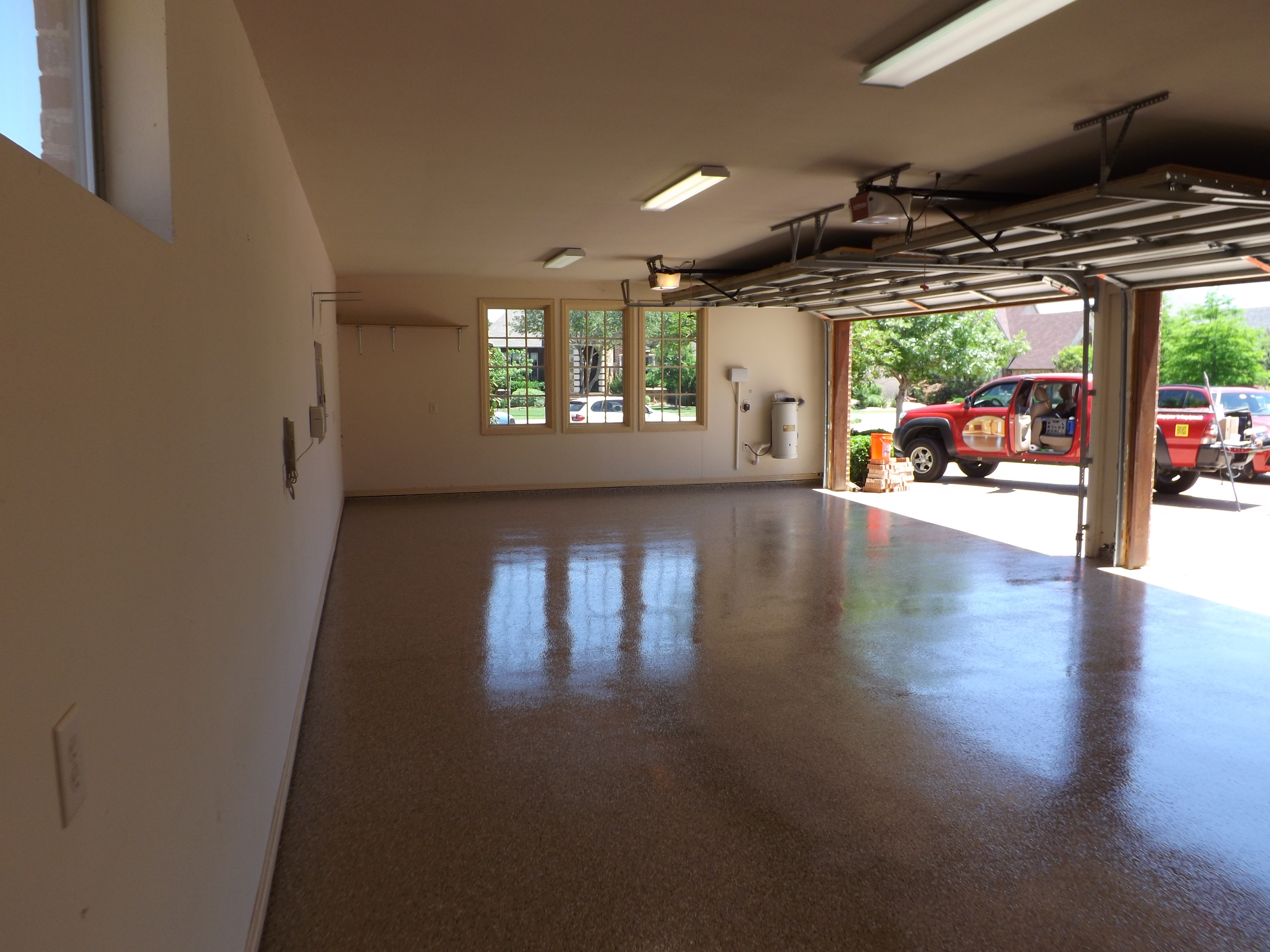 Finished Custom Garage Floors By Custom Garage Works In Dallas, TX